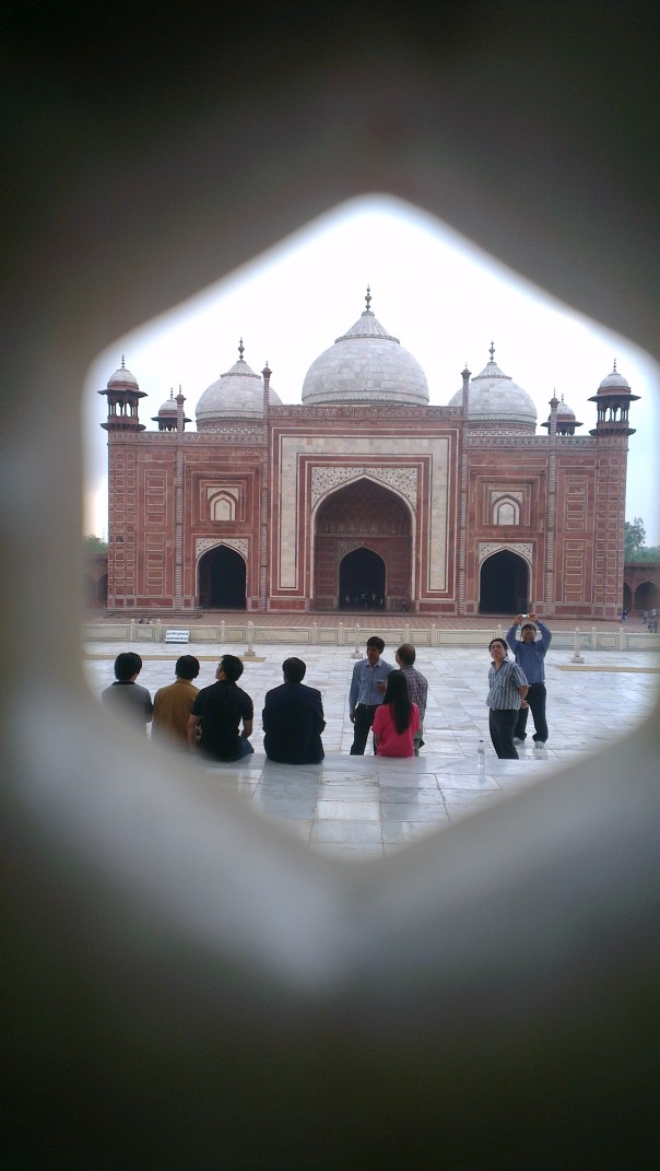 Inside the Taj, looking out
